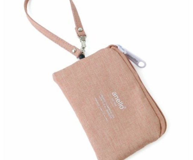 anello Light Weight Mini Card Case with attachable strap AU H1159 Pink Shop bigpandahk Wallets Pinkoi