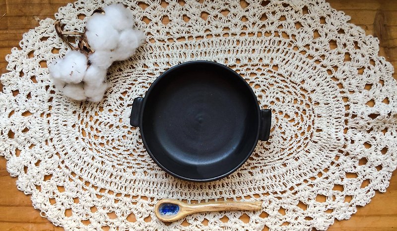 Black Vintage - matte hand warmer - Cookware - Pottery 