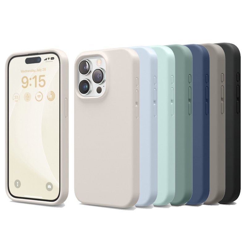 iPhone 15 Pro 6.1-inch non-stick liquid Silicone phone case - เคส/ซองมือถือ - ซิลิคอน หลากหลายสี