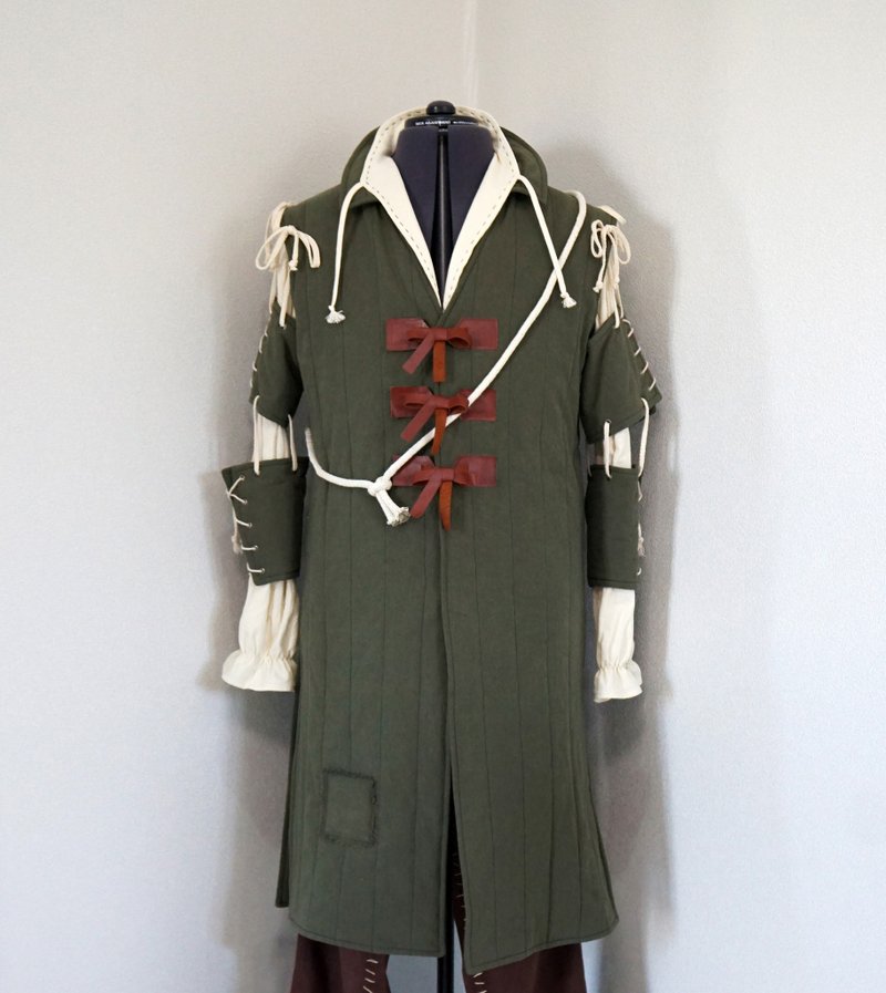 Zoltan dwarf green costume - Witcher larp cosplay - Men's Coats & Jackets - Cotton & Hemp Green