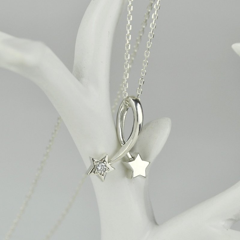 Sterling Silver Comet Necklace - Necklaces - Sterling Silver Silver