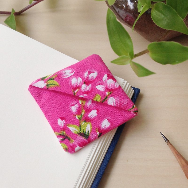 Flower corner - Taiwan staffing level for cotton bookmarks - # 006 - Bookmarks - Cotton & Hemp Pink