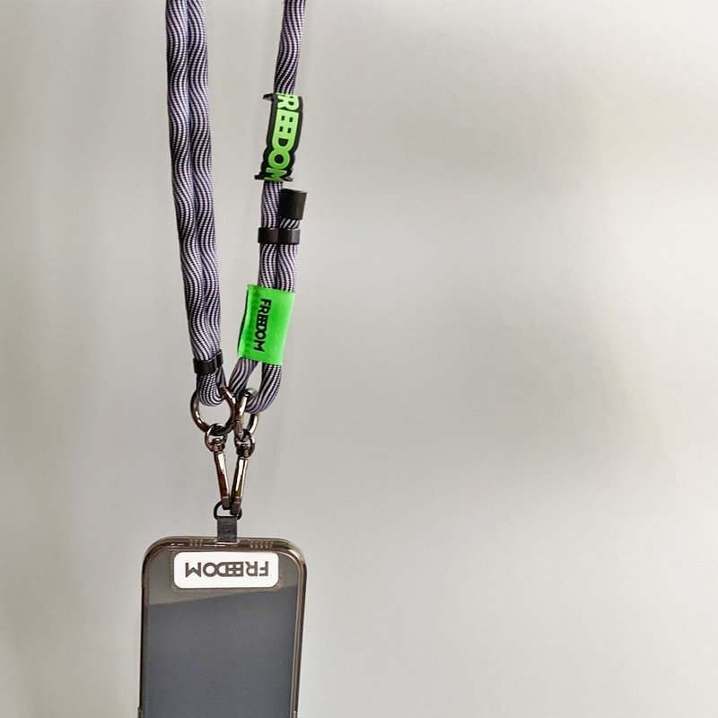 Free Trading Company-Adjustable Cell Phone Lanyard-Black and White - Phone Accessories - Polyester Black