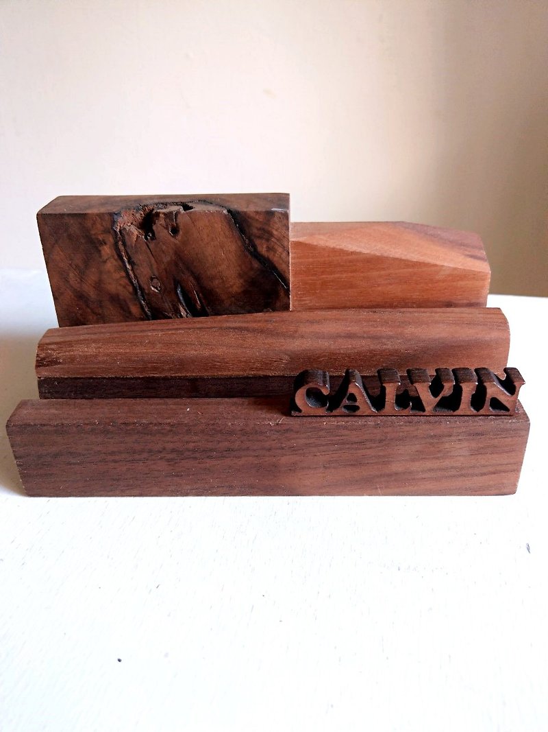 CL Studio 【Modern and Simple-Geometric Style Wooden Phone Holder/Business Card Holder】N67 - Card Stands - Wood 