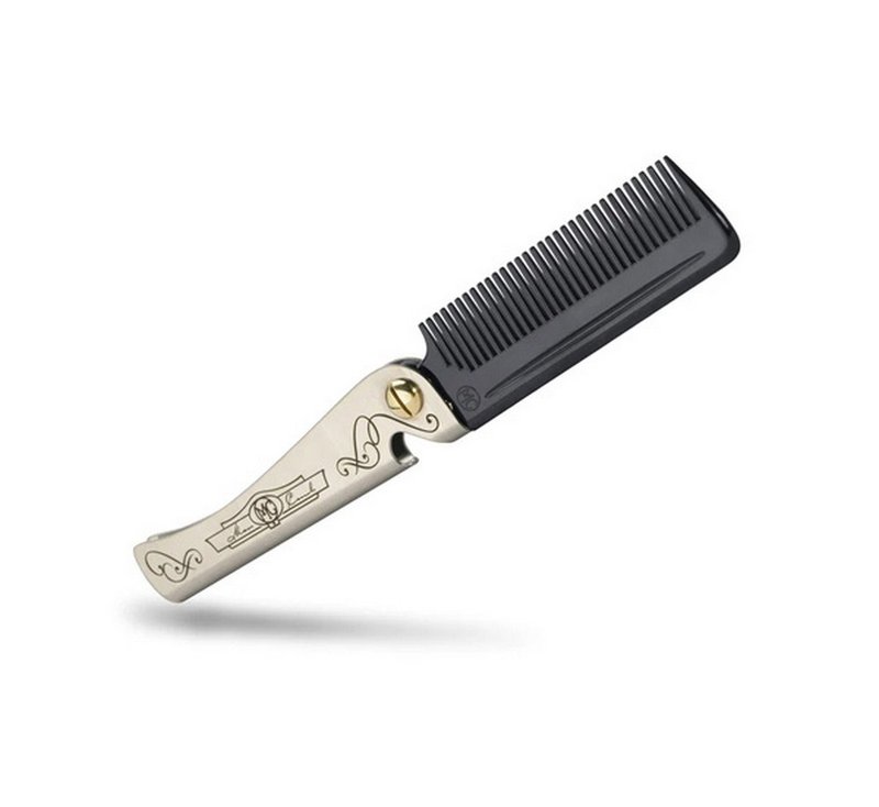 The Man Comb Carbon手工終極碳纖開瓶扁梳(經典銀) - 彩妝刷具/鏡子/梳子 - 其他材質 黑色