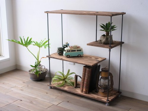 wood iron shelf 670*600225 - Shop ikoku Other Furniture - Pinkoi