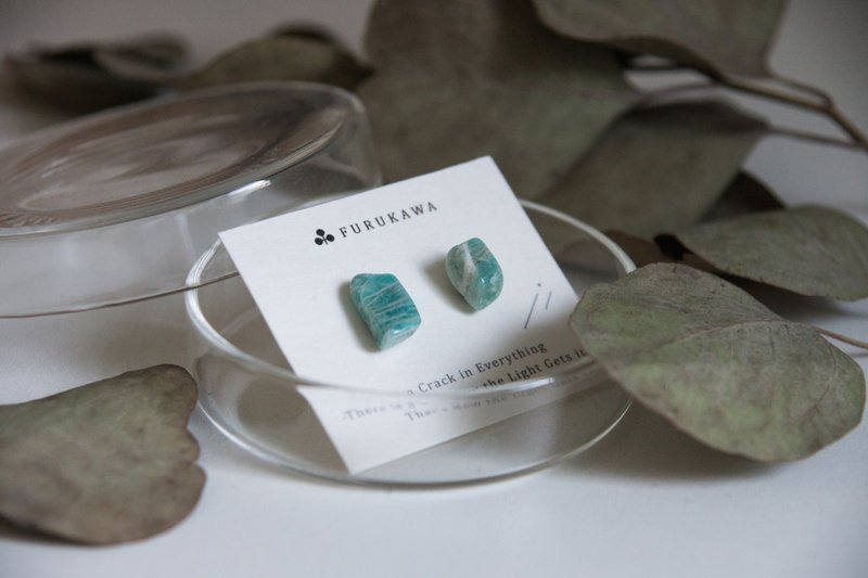 CRACK | 礦物系耳環 |  EARRINGS - 耳環/耳夾/耳骨夾 - 玉石 藍色