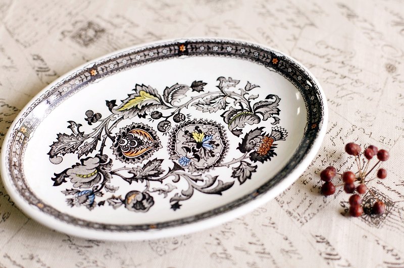 Good day [fetish] Ridgway Ironstone / VINTAGE / oval ceramic dish - Small Plates & Saucers - Other Materials White