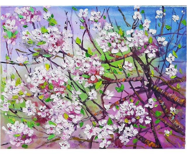 Spring Flower  Reverse Canvas Wall Art