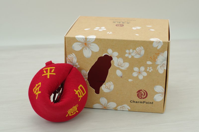 【錢母包:平安如意 金/銀】直徑6.5公分/放平安符/自帶/祝福好友 - 零錢包/小錢包 - 棉．麻 