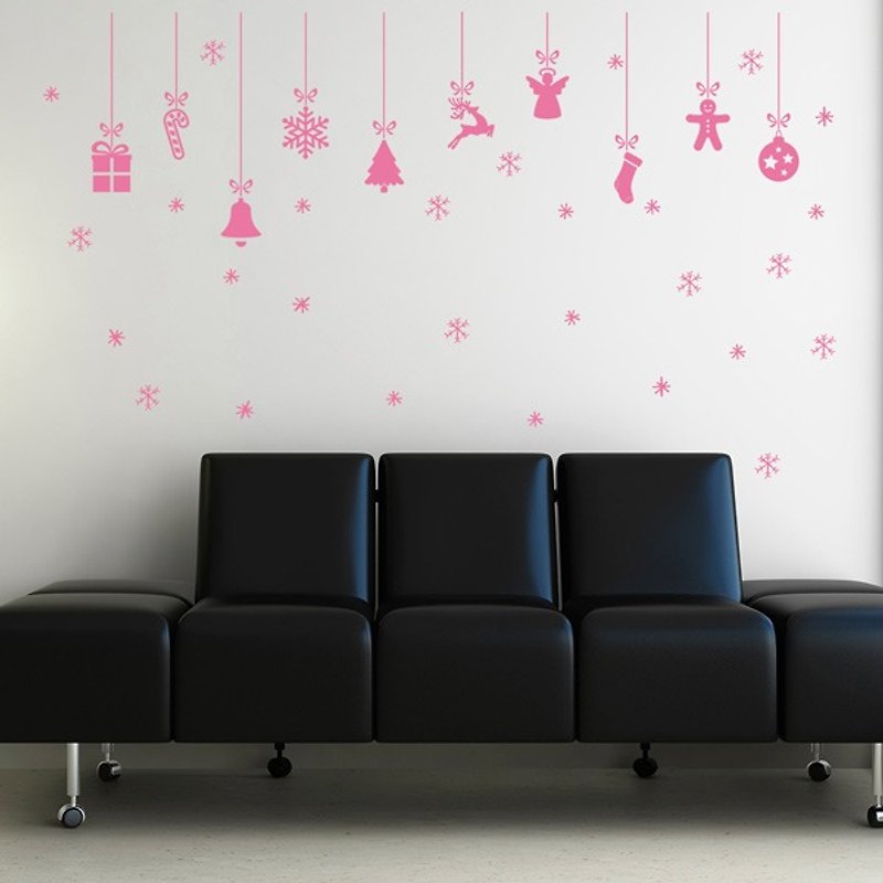 スマート デザイン クリエイティブ シームレス ウォール ステッカー * クリスマス チャーム (8 色) - ウォールデコ・壁紙 - 紙 ピンク