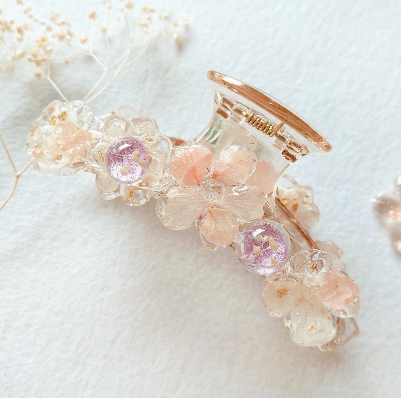 Spring Lover sakura flower hair clip  cherry blossom hair clip - Hair Accessories - Resin Pink