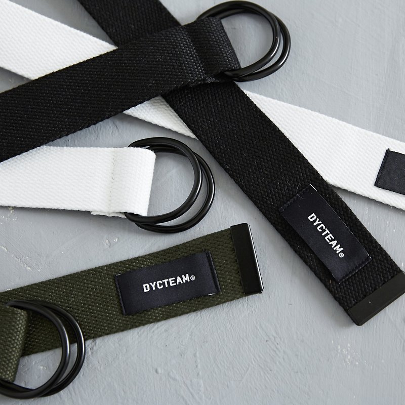 DYCTEAM - LOGO Belt - Belts - Cotton & Hemp Black