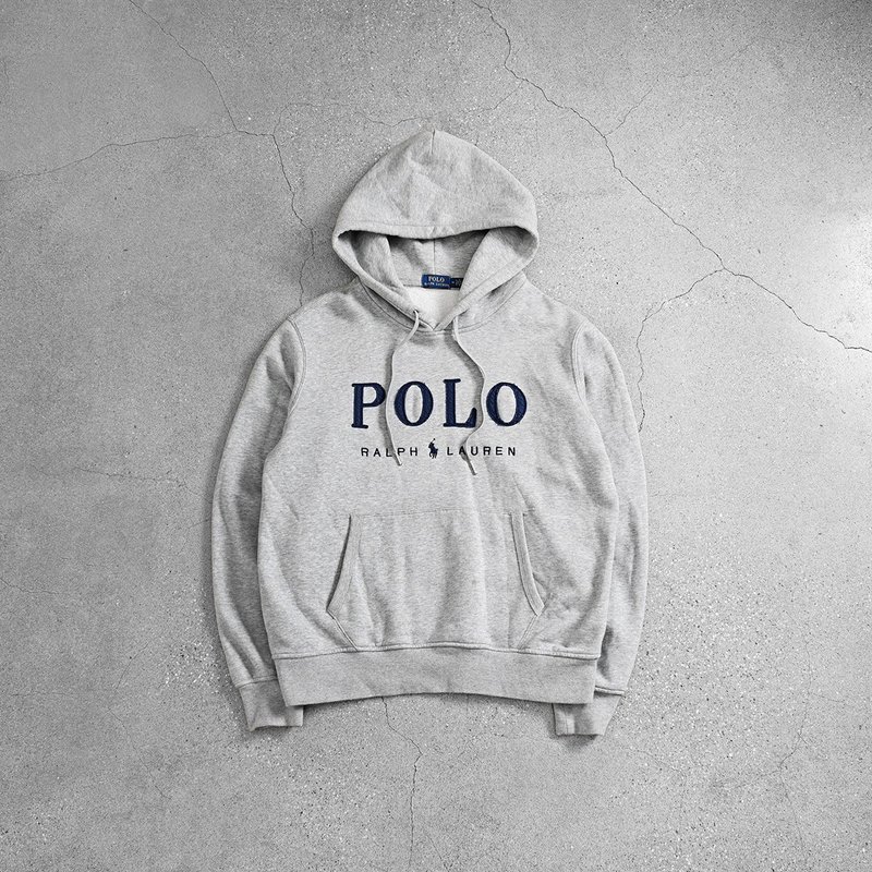 Vintage Polo 帽Tee / 古著上衣、復古穿搭、Ralph Lauren - 男夾克/外套 - 其他材質 灰色