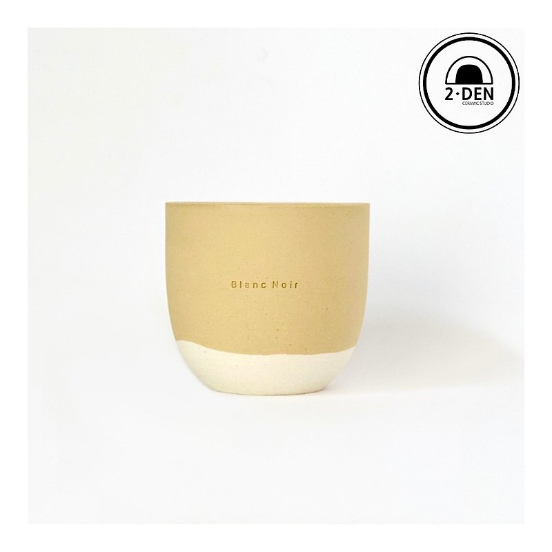 【Korea 2DEN Studio】Blanc Noir Series_Pawn Latte Pottery Pot_Bright Yellow Latte - ตกแต่งต้นไม้ - ดินเผา หลากหลายสี
