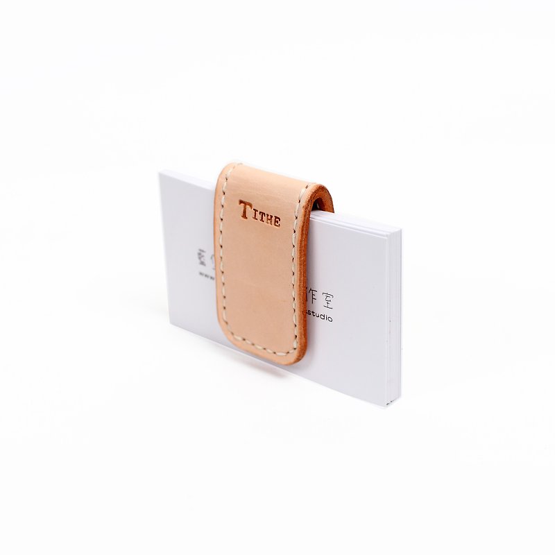 Tithe。Leather banknote clip - Wallets - Genuine Leather Black