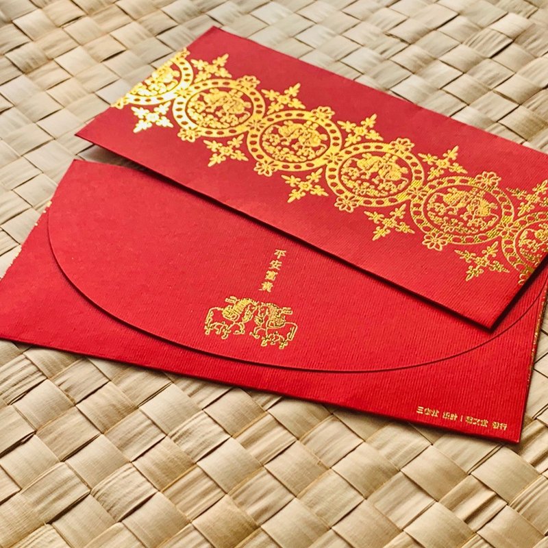 紅包袋/馬上富貴/中款 -三入 - 紅包袋/春聯 - 紙 紅色