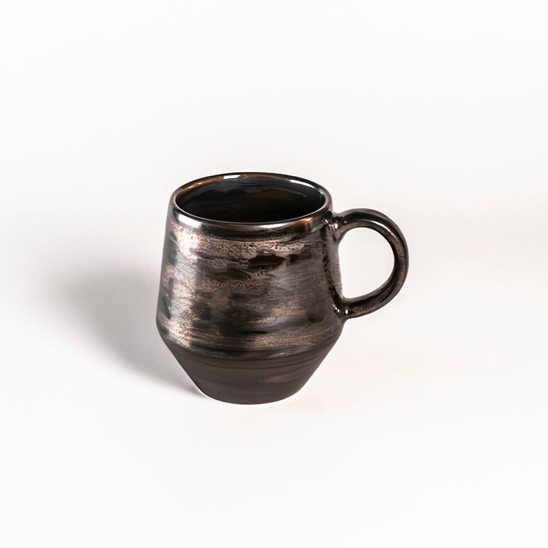 虎斑金咖啡杯 350ml - 咖啡杯/馬克杯 - 陶 金色