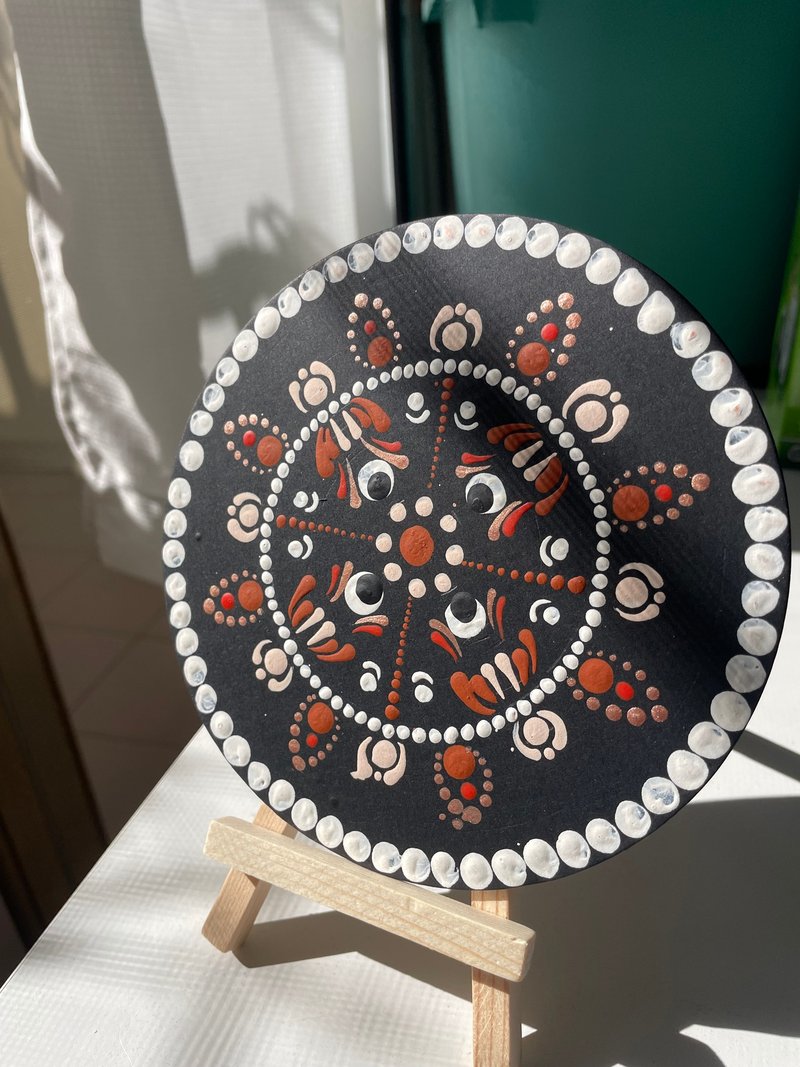 曼陀羅畫作 - 擺飾/家飾品 - 紙 黑色