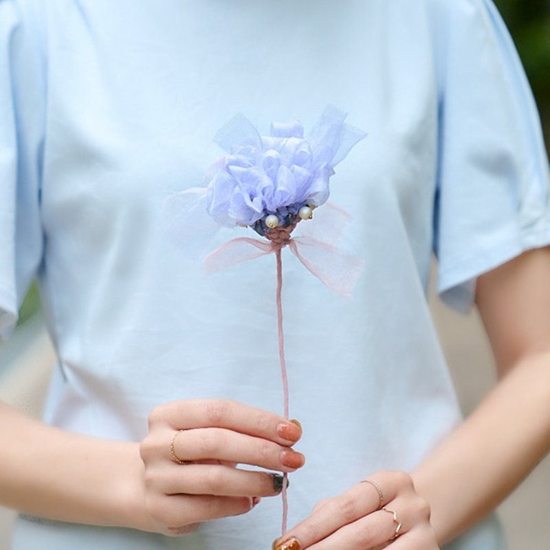 自由に曲げて空間にとける咲き編みの花 | 大きいカーネーション | ブルー - 置物 - その他の化学繊維 ブルー
