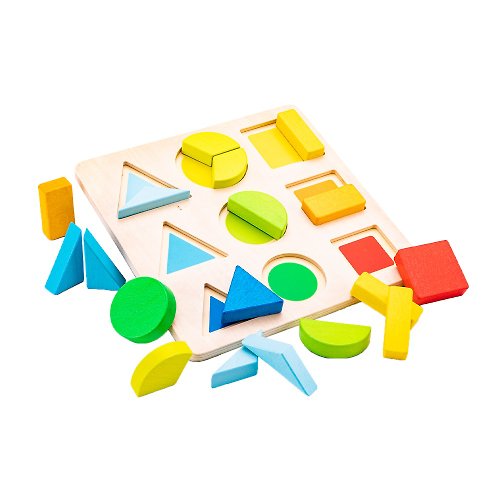 Rikunori Toys 瑞克腦力 【荷蘭New Classic Toys】幼幼幾何形狀拼圖玩具 - 10465