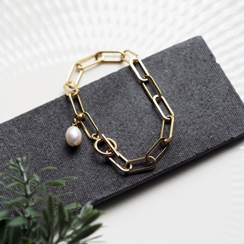 Surgical Stainless Steel mantel bracelet Bona - Bracelets - Gemstone Gold