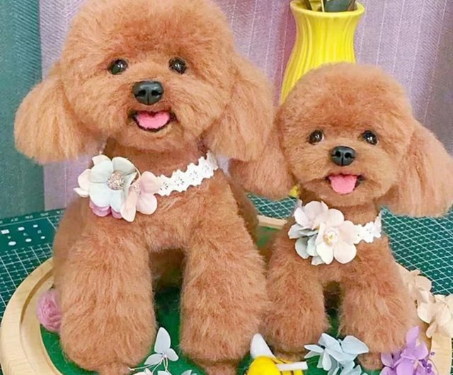 オーダーメイドペット】羊毛フェルト、うちの子 犬ぬいぐるみ