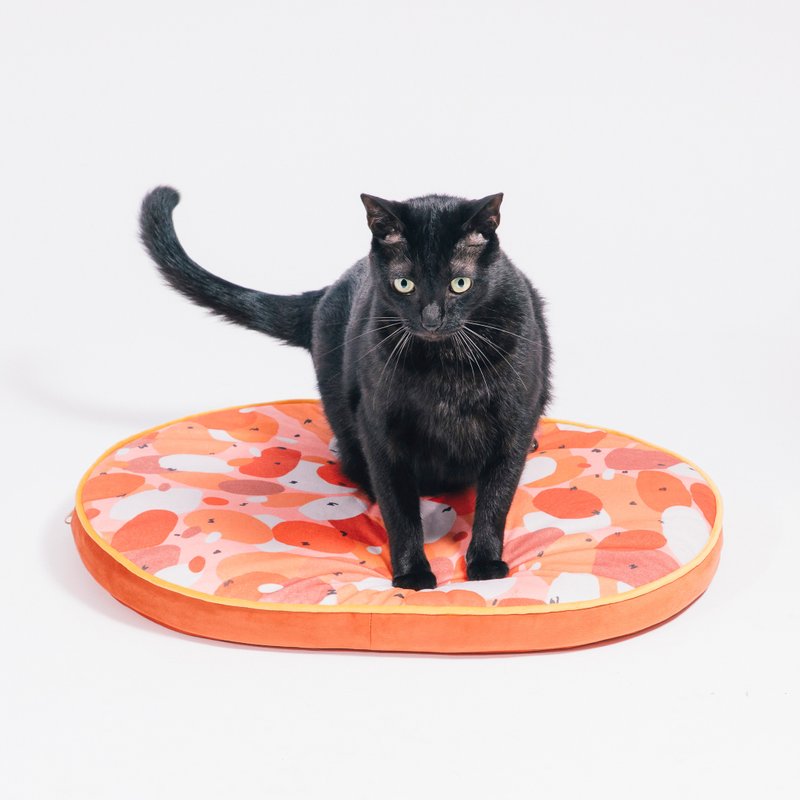 Konjac Mattress That Can Breathe-Fried Rice with Tomato and Egg-Cat Bed-Length 56*Width 40*Height 4CM - Bedding & Cages - Polyester Orange