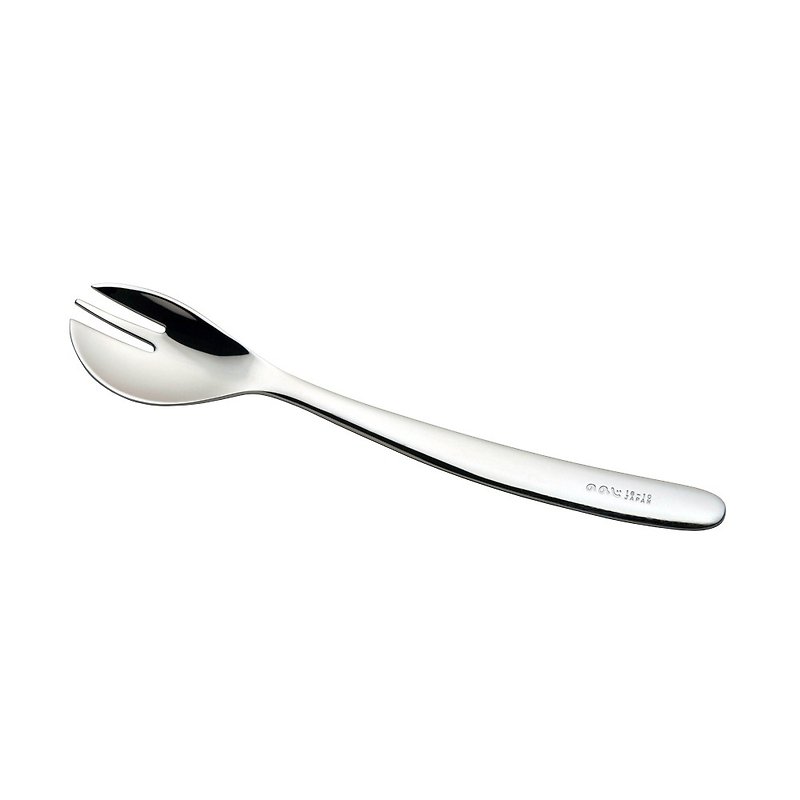 Japanese-made Stainless Steel baby spoon and fork (optional for left/right hand) - Cutlery & Flatware - Stainless Steel Silver