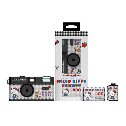 【ハローキティ】フィルムカメラ、陶器類、プラケース8点セット