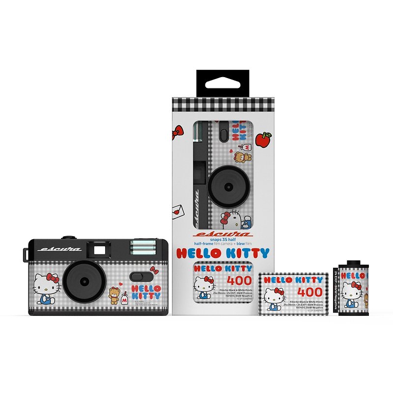 【ハローキティ】フィルムセット付きフィルムカメラ（ハーフフレーム） - カメラ - プラスチック 