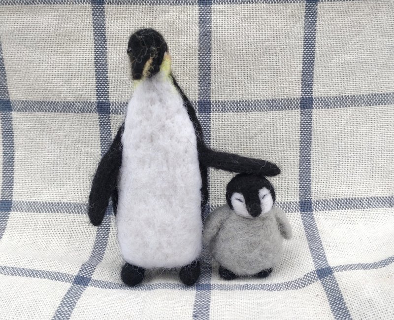 Needle Felt Animal Penguin Keyring - Charms - Wool White