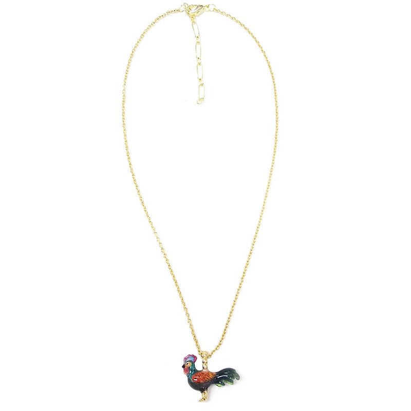 Rooster Necklace - Other - Other Metals Multicolor