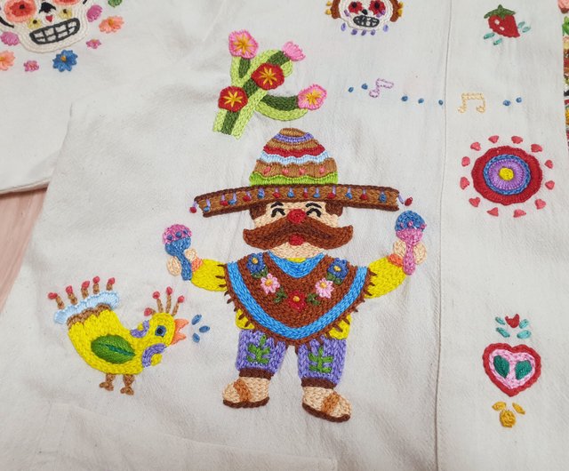 新品＊サテンステッチ刺繍＊ミチョアカン州＊メキシコ雑貨 ミチョアカン刺繍｜VIVA MEXICO