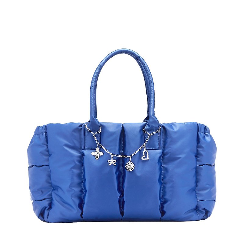VOUS Luxury Mother Bag Starry Blue + Silver Midsummer Night's Dream Charm Set - กระเป๋าคุณแม่ - เส้นใยสังเคราะห์ สีน้ำเงิน