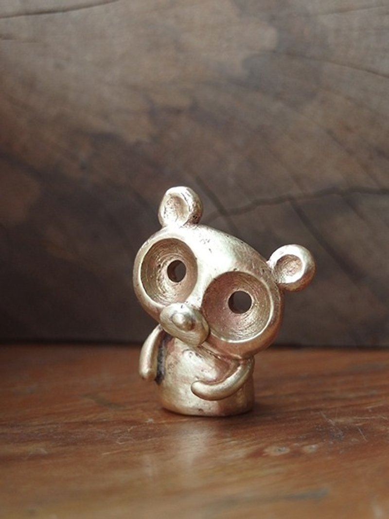 Empty series ~ Bear brass small doll / ornaments / healing / doll - Items for Display - Other Metals Gold
