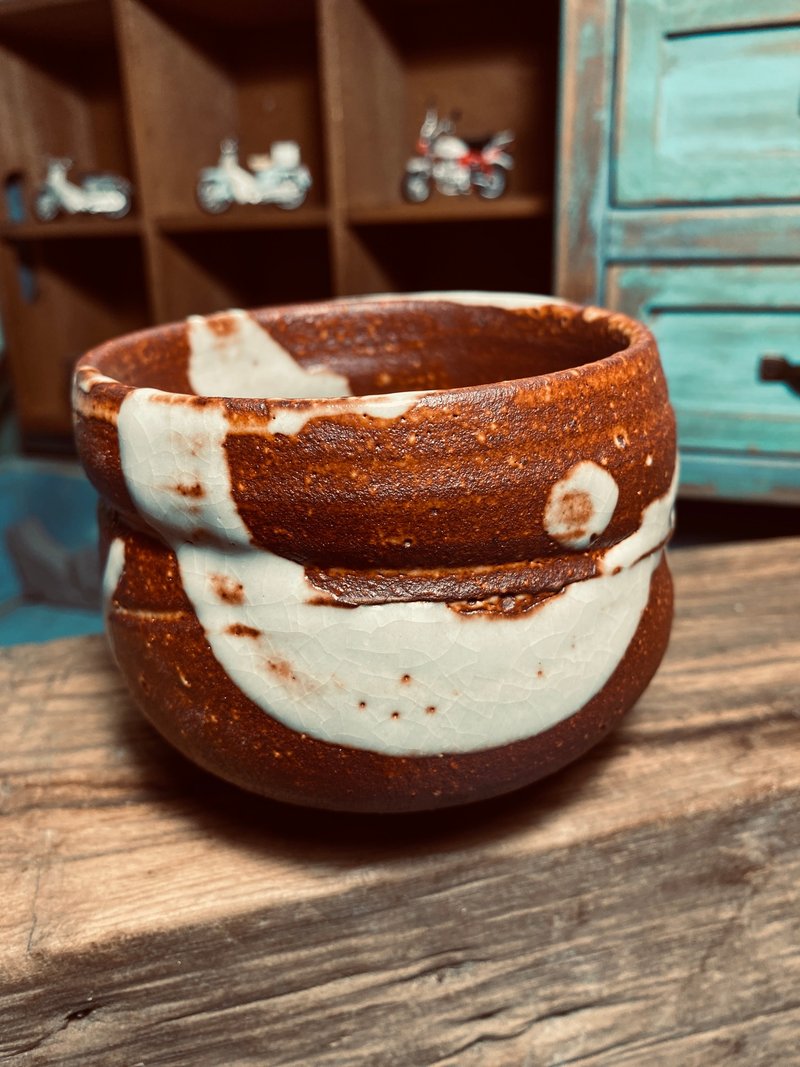 志野茶碗 - 茶壺/茶杯/茶具 - 陶 橘色