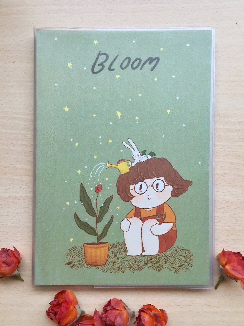 【ノート/ポケットブック】Irrigate Little Flowers-Bloom (つや消し表紙の罫線入り本) - ノート・手帳 - 紙 