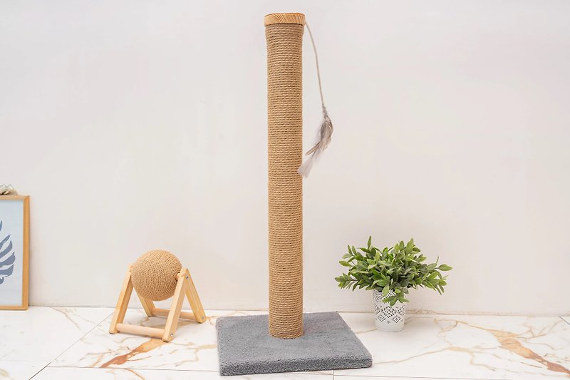 Cat Scratcher Stand, Scratching Post for cat, Tree for Cats, Sisal Cat Pole - Scratchers & Cat Furniture - Other Materials Brown