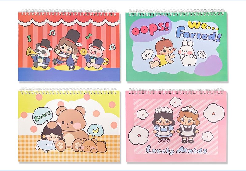 B5 Tape Notebook Coil Matte Double-sided Release Notebook - สมุดบันทึก/สมุดปฏิทิน - กระดาษ หลากหลายสี