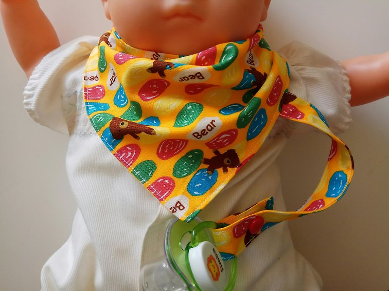 Candy Bear Nipple With Triangle Bibs Monthly Gift Saliva Bags Baby Bibs Papier Chains - Bibs - Cotton & Hemp Orange