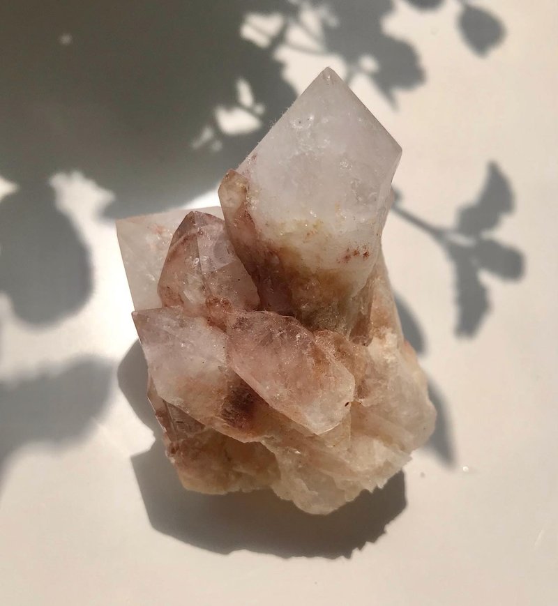 馬達加斯加 稀有帶水膽 菠蘿水晶 側芽水晶 水晶簇 白水晶 原礦 - 其他 - 水晶 粉紅色