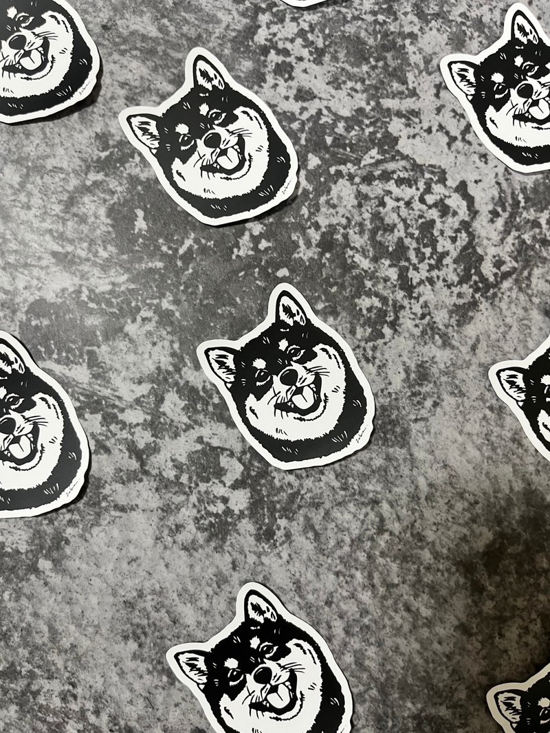 柴犬霧面白底防水貼紙 - 貼紙 - 其他材質 