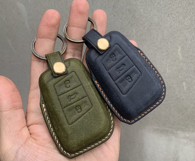 Leather car key case, car key cover - Shop Shao Leather Keychains - Pinkoi