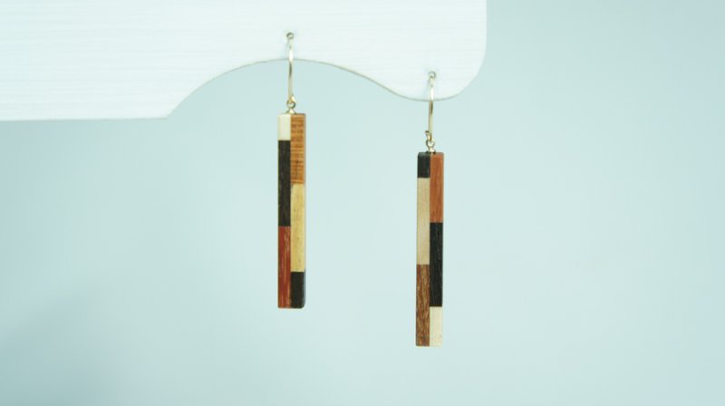 FOSSIL SERIES Rod Earrings - Earrings & Clip-ons - Wood Brown