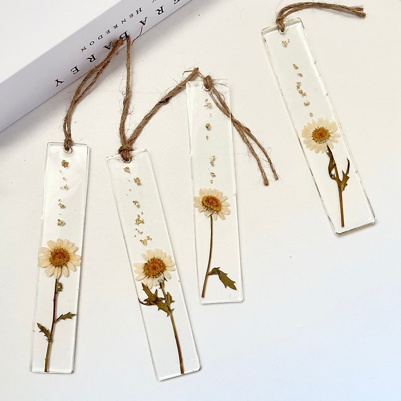 Bookmark resin Daisy bookmarks - 書籤 - 樹脂 黃色