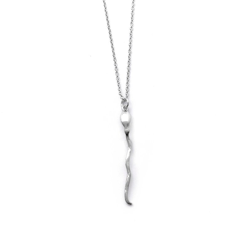 Recovery Sperm Necklace (Silver) - สร้อยคอ - สแตนเลส สีเงิน