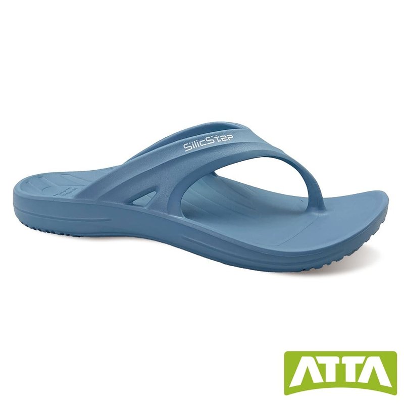 【ATTA】SilicStep plastic-reducing and eco-friendly arch flip-flops - blue - รองเท้าแตะ - พลาสติก สีน้ำเงิน