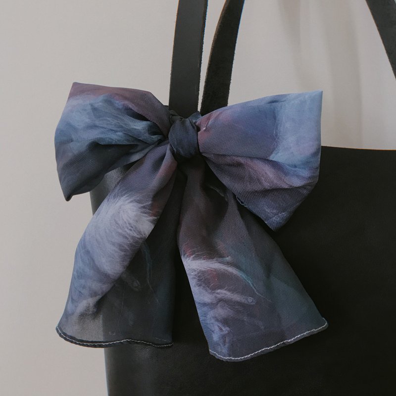 Long silk scarf-Mine - Scarves - Silk Purple