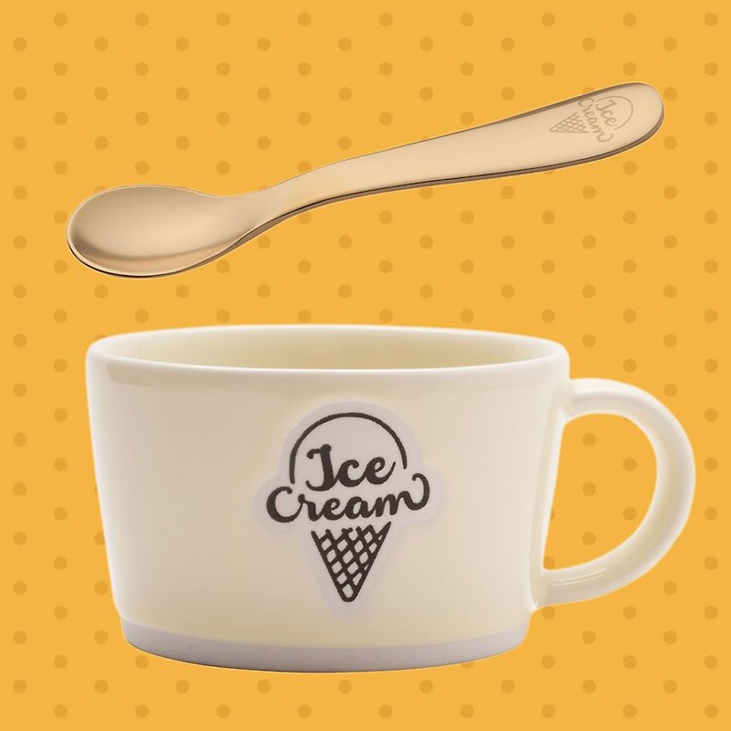 Goody Bag - Ice Cream Mug + Stainless Steel Snack Spoon - แก้วมัค/แก้วกาแฟ - วัสดุอื่นๆ 